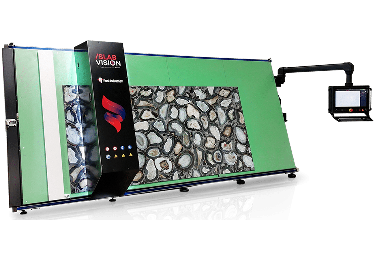 Manufacturer image identifying SlabVision™ Vertical Slab Scanner.