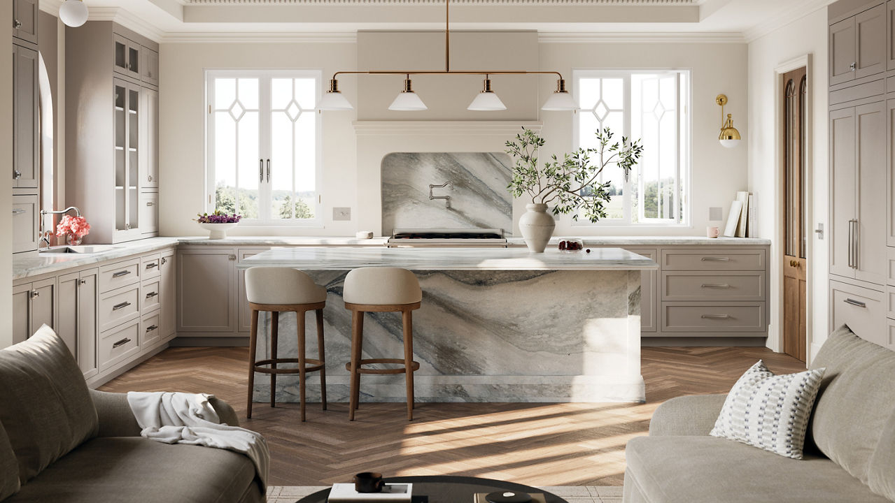 St. Isley kitchen image from Cambria’s summer 2025 press release.